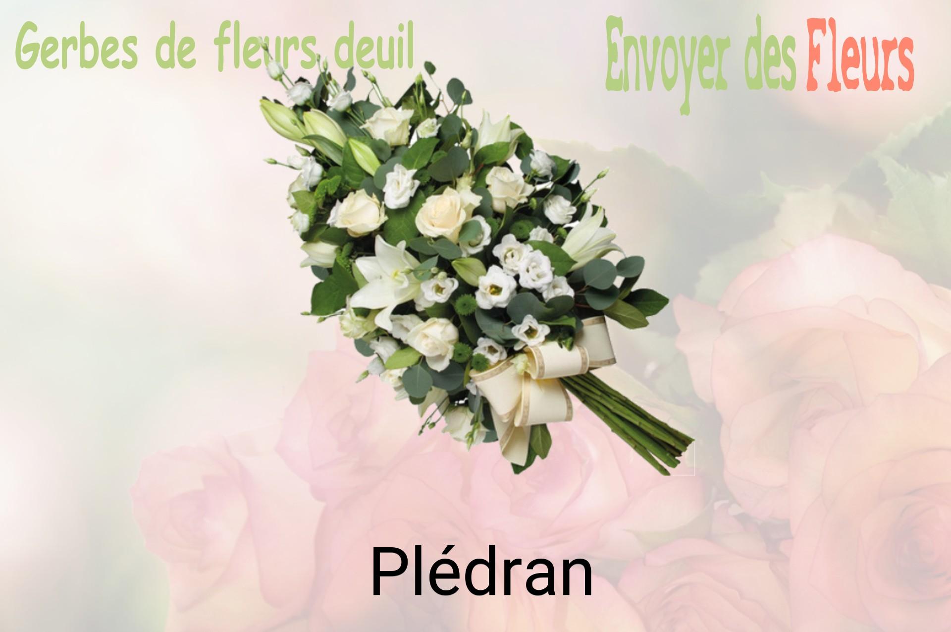 Gerbe de fleurs de deuil livrée à Plédran